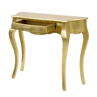 Zlatý nástenný konzolový glamour vysoký stolík