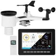 Bezdrôtová solárna meteostanica 7v1 LCD WiFi 100m Bezdrôtová solárna meteostanica 7v1 LCD WiFi 100m