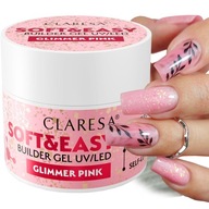 CLARESA SOFT & EASY NAIL BUILDING GEL S GLIMMER RUŽOVÝMI ČASŤAMI 90 g CLARESA SOFT & EASY NAIL BUILDING GEL S GLIMMER RUŽOVÝMI ČASŤAMI 90 g