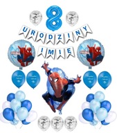 Súprava balónov Spider-Man 8 narodeniny + meno Súprava balónov Spider-Man 8 narodeniny + meno