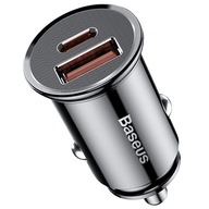 BASEUS VÝKONNÁ RÝCHLA USB NABÍJAČKA DO AUTO USB-C TYP-C PD 30W QC 3.0 5A BASEUS VÝKONNÁ RÝCHLA USB NABÍJAČKA DO AUTO USB-C TYP-C PD 30W QC 3.0 5A