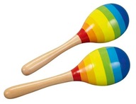 Drevený nástroj Rainbow maracas 2 kusy Goki