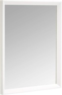 Obdĺžnikové nástenné zrkadlo, biele, 40 x 50 cm