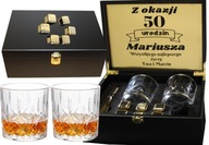 Whisky set s gravírovanými sklenenými kockami vianočný darček Whisky set s gravírovanými sklenenými kockami vianočný darček