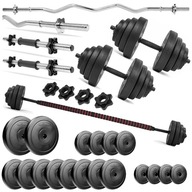 Činka s činkami na cvičenie bench press.40kg set do domácej posilňovne
