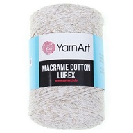 Macrame Cotton Lurex Macram 724 Ecru Gold String Macrame Cotton Lurex Macram 724 Ecru Gold String