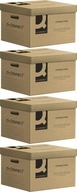Archivačná krabica, zberná lepenka, šedá x4