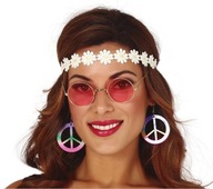 HIPPY SET 3 PRVKY ČELENKA OKULIARE HIPPIE NÁUŠNICE HIPPY FLOWERS HIPPY SET 3 PRVKY ČELENKA OKULIARE HIPPIE NÁUŠNICE HIPPY FLOWERS