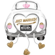 Auto Just Married Wedding fóliový balón 58cmx79cm Auto Just Married Wedding fóliový balón 58cmx79cm