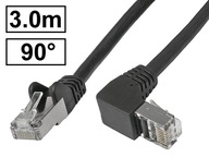 Patch kábel Cat.6A, obrazovka PIMF RJ45, uhlová, 90 stupňov, 3 m Patch kábel Cat.6A, obrazovka PIMF RJ45, uhlová, 90 stupňov, 3 m