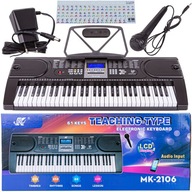 VEĽKÝ klávesový organ 61 kláves napájací zdroj MK-2106