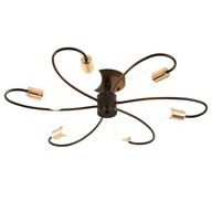 Moderné čierne 6-hlavové stropné závesné svietidlo LED luster do obývačky loft Moderné čierne 6-hlavové stropné závesné svietidlo LED luster do obývačky loft