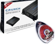 Zosilňovač CRUNCH GPX1200.4 + Mac Audio káble