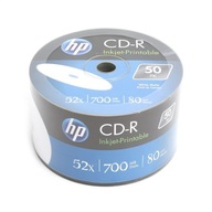 HP CD-R 700 MB 52X WHITE FF ATRAMENTOVÁ TLAČ SP*50