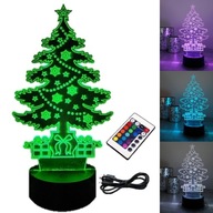DEKORÁCIA VIANOČNÉHO STROMČEKA 3D LED RGB FARBY DIAĽKOVÉ DEKORÁCIA VIANOČNÉHO STROMČEKA 3D LED RGB FARBY DIAĽKOVÉ