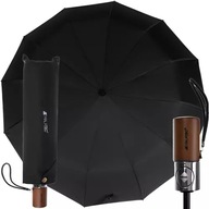 Veľký automatický 12 drôtový skladací dáždnik odolný voči dažďu