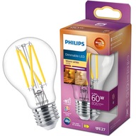 E27 A60 LED žiarovka 5,9W = 60W 806lm Teplé vlákno Stmievateľné PHILIPS E27 A60 LED žiarovka 5,9W = 60W 806lm Teplé vlákno Stmievateľné PHILIPS