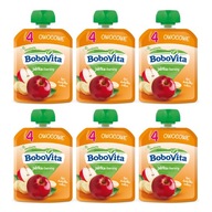 BoboVita Mousse z jablka a banánu po 4 mesiacoch 6x80 g BoboVita Mousse z jablka a banánu po 4 mesiacoch 6x80 g