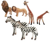 Sada veľkých zvierat divokej zoo realistická 6v1