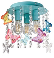 Luster Stropná lampa Butterfly, Mint, Crystals Luster Stropná lampa Butterfly, Mint, Crystals