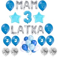 Sada balónov Tretie narodeniny Mám 3 roky Sada balónov Tretie narodeniny Mám 3 roky
