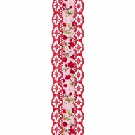 Čipka Rask 2,5 cm/18 m červená čipka Čipka Rask 2,5 cm/18 m červená čipka