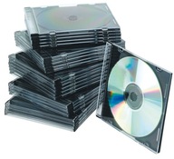 Tenký priehľadný box na CD/DVD s 25 ks