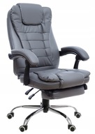 Polohovateľná šedá kancelárska stolička FBK011 s opierkou nôh