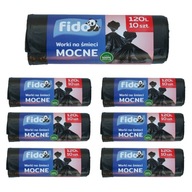 7x silné čierne vrecia na odpad, 10 ks 120L 7x silné čierne vrecia na odpad, 10 ks 120L