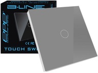B-LINE SKLENÝ DOTYKOVÝ SPÍNAČ, SKLO 4mm, ŠEDÝ B-LINE SKLENÝ DOTYKOVÝ SPÍNAČ, SKLO 4mm, ŠEDÝ