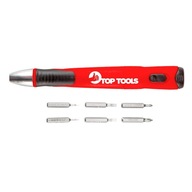 Skrutkovacie bity s rukoväťou, 7 ks. TopTools Skrutkovacie bity s rukoväťou, 7 ks. TopTools