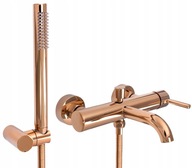 Vaňová sprchová batéria LUNGO Rose Gold so slúchadlom a hadicou Rea