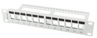 PATCH PANEL 12x 10'' 1U PRÁZDNÝ S ORGANIZÉROM sivý PATCH PANEL 12x 10'' 1U PRÁZDNÝ S ORGANIZÉROM sivý