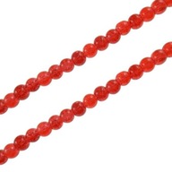 VEĽKOOBCHOD Korálky Perly Crackle Red 6mm 300ks