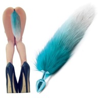FLUFFY MODRÝ TMEL, ANÁLNA ZÁTKA FOX TAIL FLUFFY MODRÝ TMEL, ANÁLNA ZÁTKA FOX TAIL