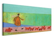 Sam Toft Ernest a jazvečíky Obraz na plátne 100x50 cm Sam Toft Ernest a jazvečíky Obraz na plátne 100x50 cm