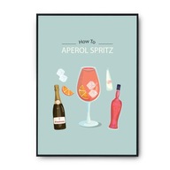 Obrazový plagát Aperol Spritz Kuchynská tyč 30x40 Obrazový plagát Aperol Spritz Kuchynská tyč 30x40