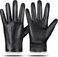 QNLYCZY päťprstové rukavice, prírodná koža, veľkosť M - pánske