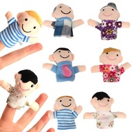 Plyšové bábky Mascot fingerlings family 6 ks