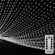 LED osvetlenie vianočného stromčeka 160ks Cool White + diaľkové ovládanie