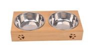 Dvojité misky pre psov a mačku na stojane 2 x 400 ml Dvojité misky pre psov a mačku na stojane 2 x 400 ml