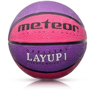 Basketbal Meteor Layup 1 ružová/fialová