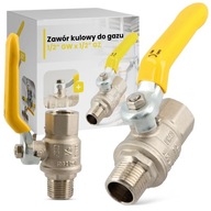 PLYNOVÝ GUĽOVÝ VENTIL 1/2 GWxGZ VÝPOČET PLYNU pre inštaláciu plynu, MOSADZNÁ rukoväť PLYNOVÝ GUĽOVÝ VENTIL 1/2 GWxGZ VÝPOČET PLYNU pre inštaláciu plynu, MOSADZNÁ rukoväť