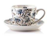 Porcelánová šálka s podšálkou s kvetmi, 250 ml Porcelánová šálka s podšálkou s kvetmi, 250 ml