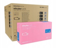 Nitrilové rukavice bez prášku ružové 100ks M x10 Nitrilové rukavice bez prášku ružové 100ks M x10