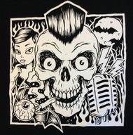 PSYCHOBILLY FACE veľká nášivka SCREEN punk PSYCHOBILLY FACE veľká nášivka SCREEN punk