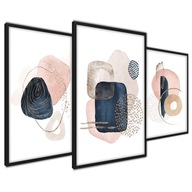 Moderné abstraktné tvary béžová bez rámov 50x70 Moderné abstraktné tvary béžová bez rámov 50x70