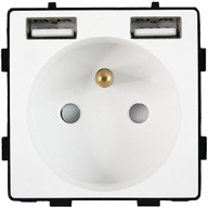 Zásuvka + Dual USB 2.4A modul pre rámy MIUUN Zásuvka + Dual USB 2.4A modul pre rámy MIUUN
