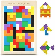 Drevené PUZZZLE BLOCKS TETRIS TANG Hra na puzzle