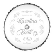 TANIER NA TORTU SKLENENÝ TANIER GRAVÍROVANÝ SVADOBNÝ DARČEK K VÝROČÍ TANIER NA TORTU SKLENENÝ TANIER GRAVÍROVANÝ SVADOBNÝ DARČEK K VÝROČÍ